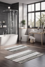 Mijölnir Juego de 2 Alfombrillas de Baño CT-5232 Multicolor